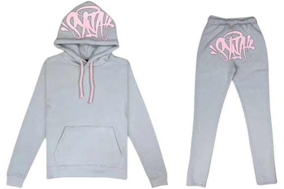 Syna-World-Syna-Logo-Tracksuit-G SYNAWORLD TRACKSUIT - GRIS / ROSE - Image 1