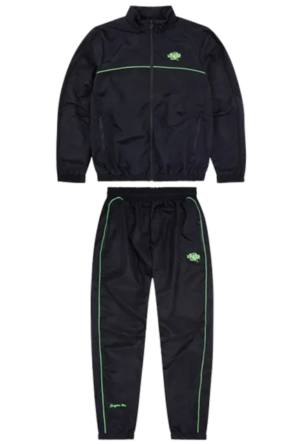 Syna World Shell Tracksuit – Black/Noen Green